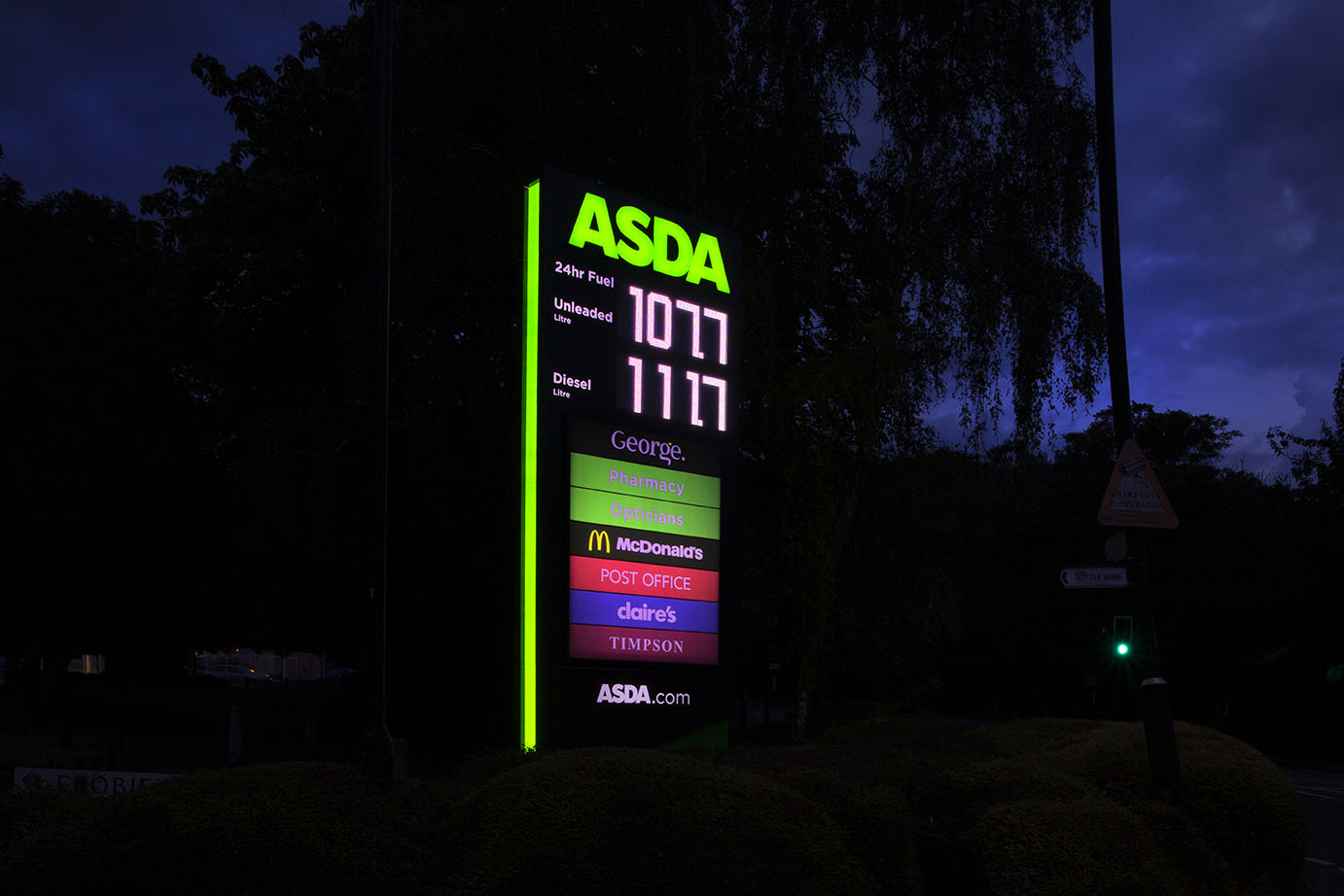 Asda by Night Butterfield Illuminations Butterfield Signs